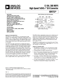 Datasheet AD9753 manufacturer Analog Devices